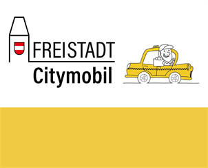 Das Bild zeigt das Logo vom Freistädter Citymobil