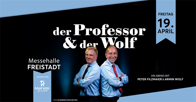 Werbeplakat Professor und der Wolf